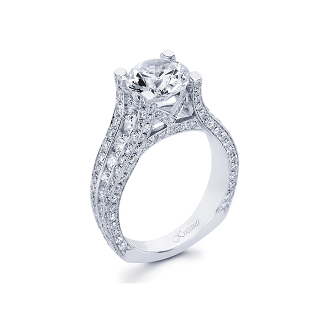 18KW ENGAGEMENT RING 2.05CT